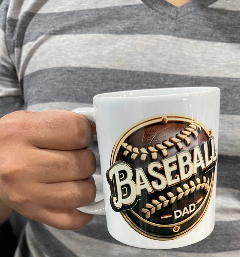BASEBALL DAD Mug 11oz - "Home Run Dad: The Ultimate Baseball Dad Mug"