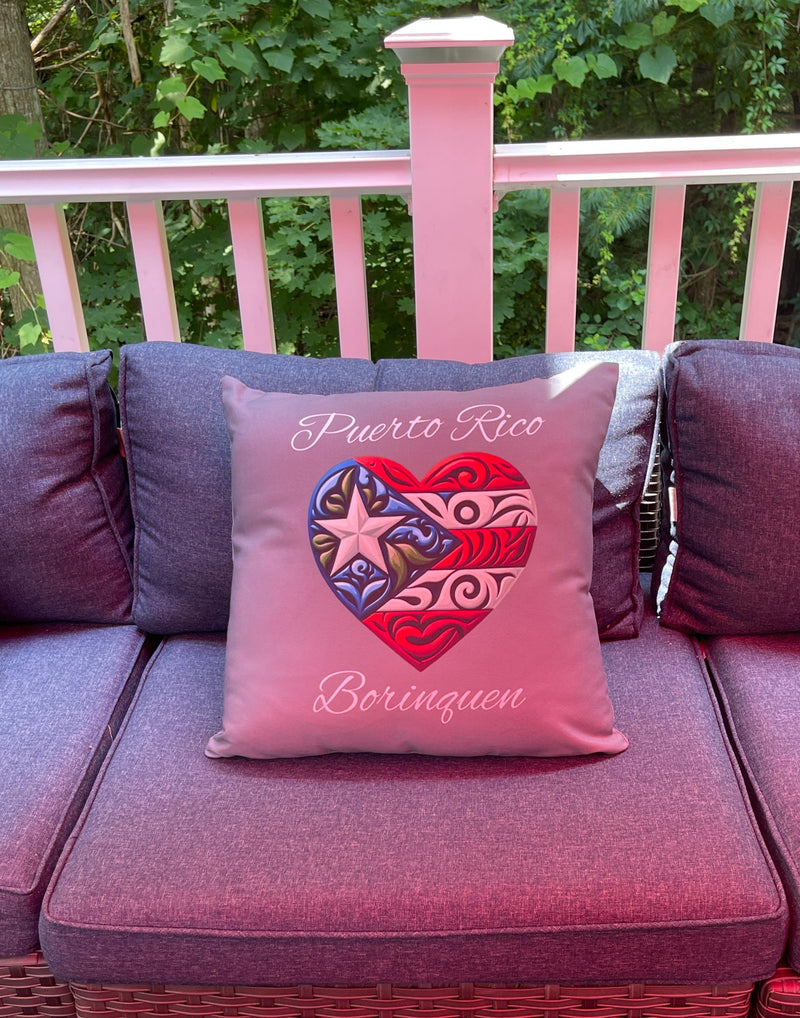 PUERTO RICO FLAG 🇵🇷 DESIGN - Polyester Square Pillow
