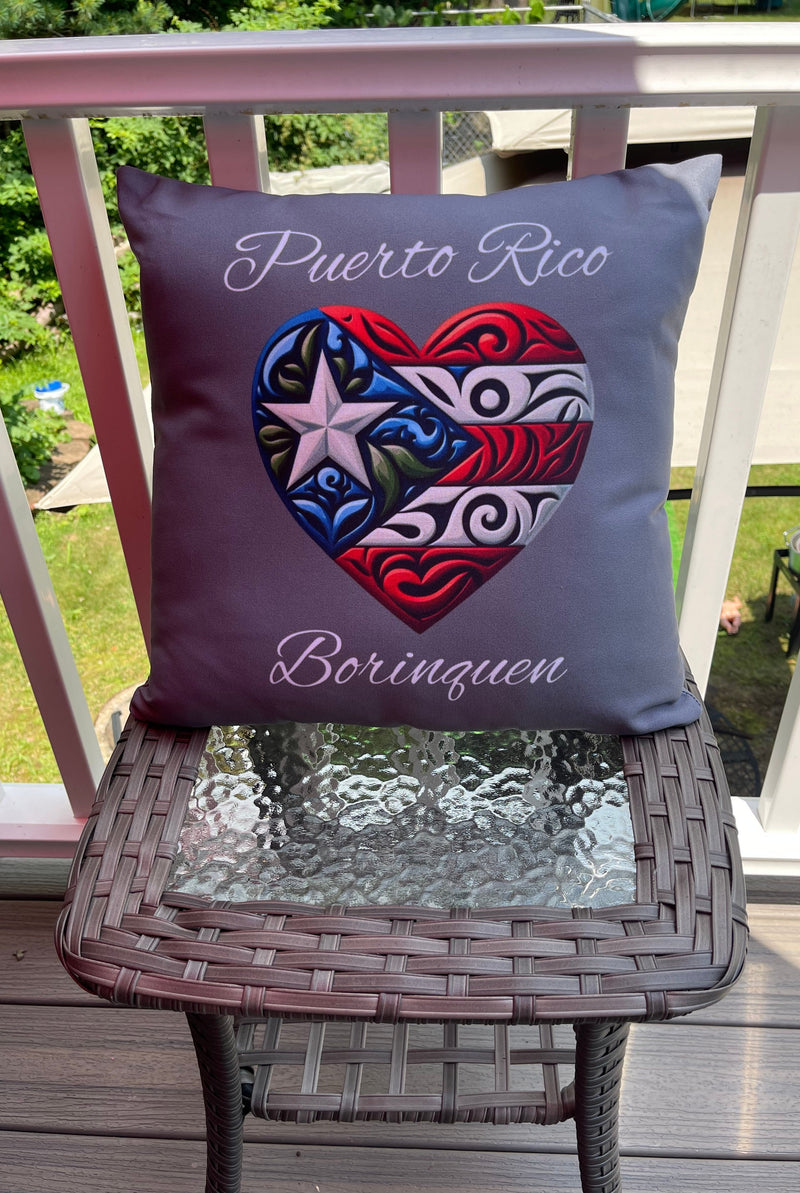 PUERTO RICO FLAG 🇵🇷 DESIGN - Polyester Square Pillow