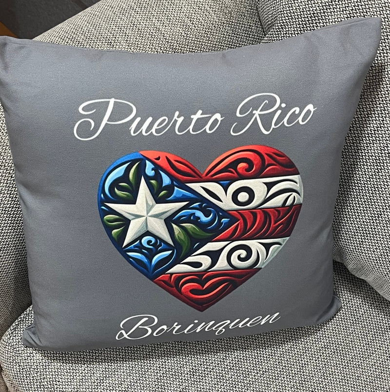 PUERTO RICO FLAG 🇵🇷 DESIGN - Polyester Square Pillow