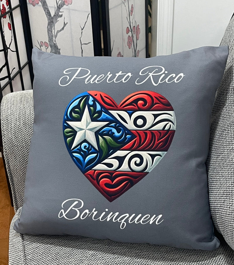 PUERTO RICO FLAG 🇵🇷 DESIGN - Polyester Square Pillow
