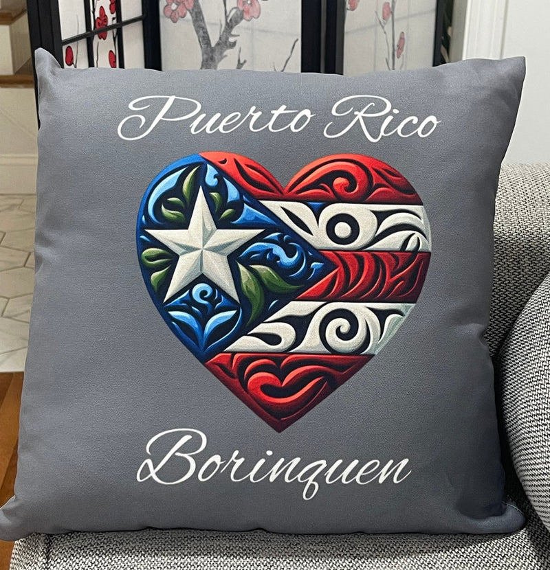 PUERTO RICO FLAG 🇵🇷 DESIGN - Polyester Square Pillow