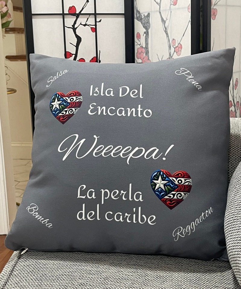 PUERTO RICO FLAG 🇵🇷 DESIGN - Polyester Square Pillow