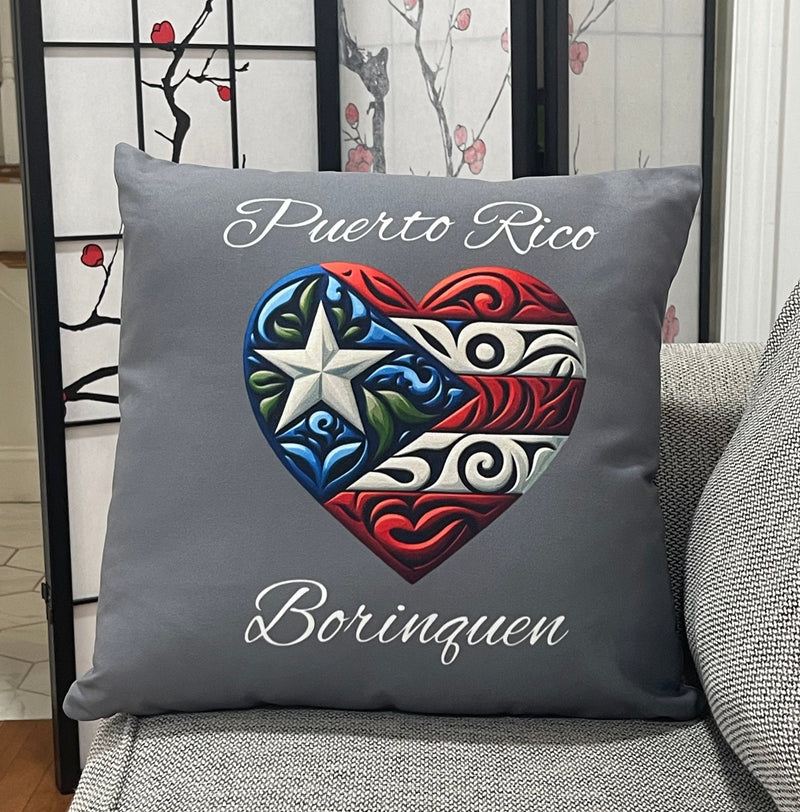 PUERTO RICO FLAG 🇵🇷 DESIGN - Polyester Square Pillow