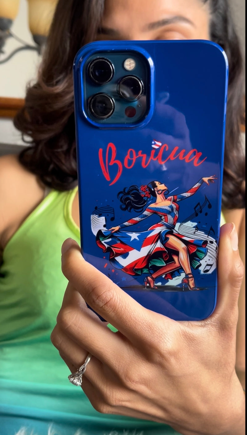 Boricua Puerto Rico Flag π΅π·π₯ Blue Slim Phone Cases -Weeeepa!, Puertoriquena