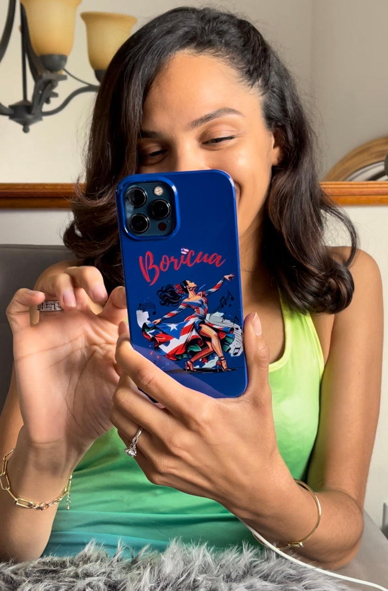 Boricua Puerto Rico Flag π΅π·π₯ Blue Slim Phone Cases -Weeeepa!, Puertoriquena