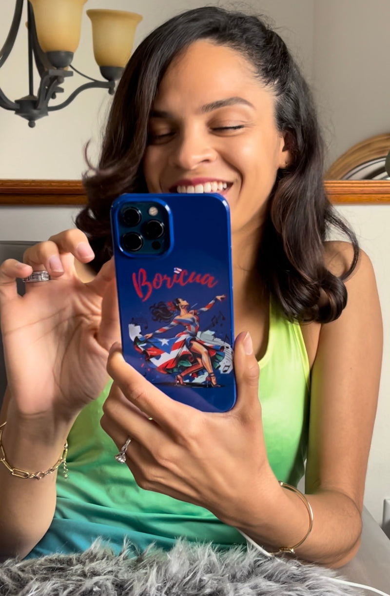 Boricua Puerto Rico Flag π΅π·π₯ Blue Slim Phone Cases -Weeeepa!, Puertoriquena