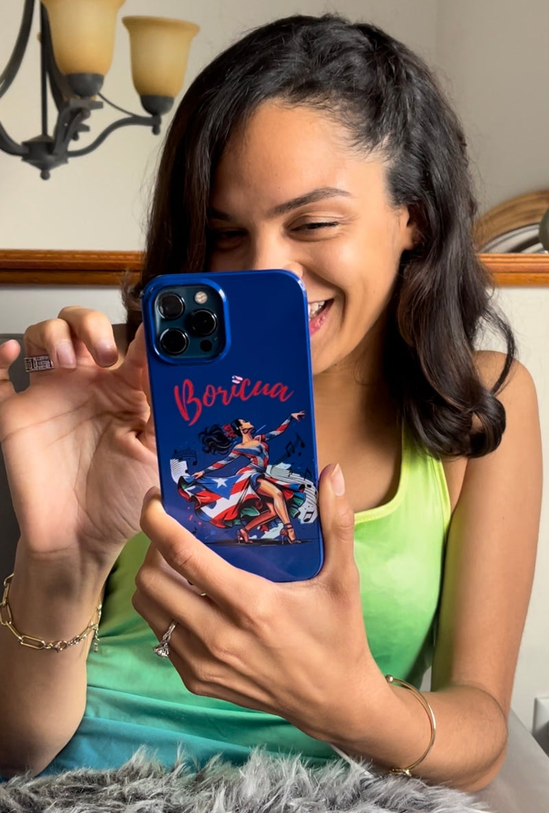 Boricua Puerto Rico Flag π΅π·π₯ Blue Slim Phone Cases -Weeeepa!, Puertoriquena