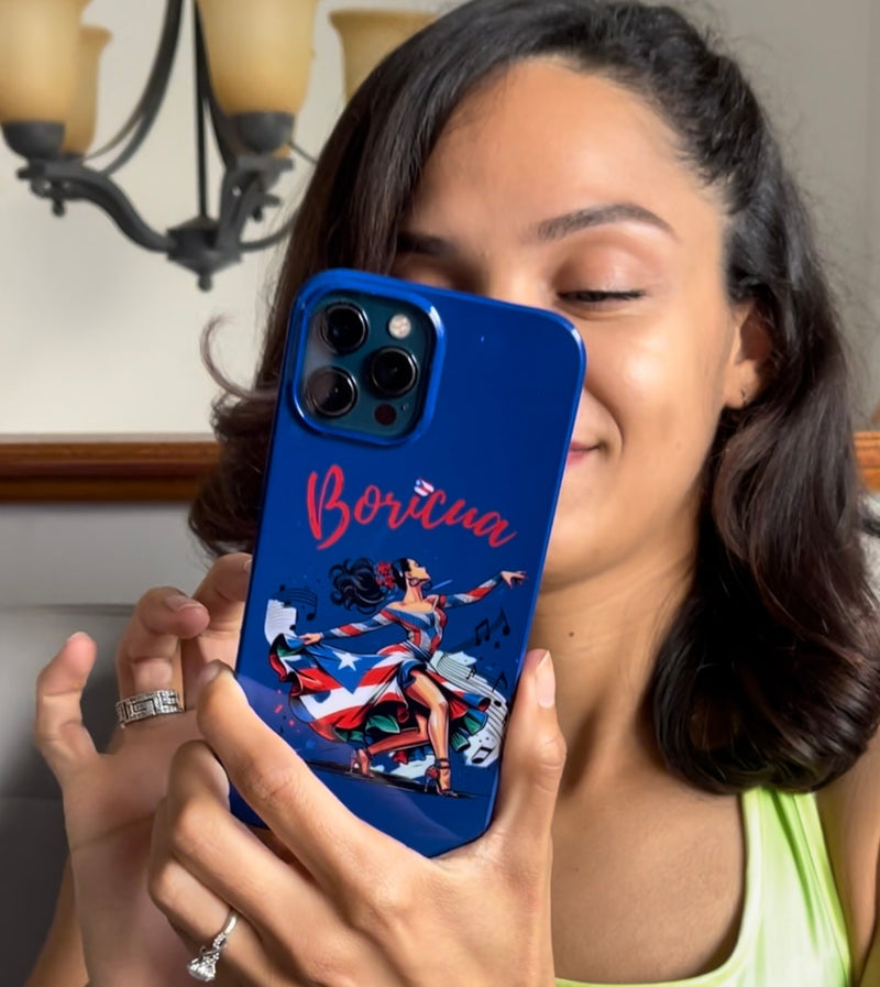 Boricua Puerto Rico Flag π΅π·π₯ Blue Slim Phone Cases -Weeeepa!, Puertoriquena