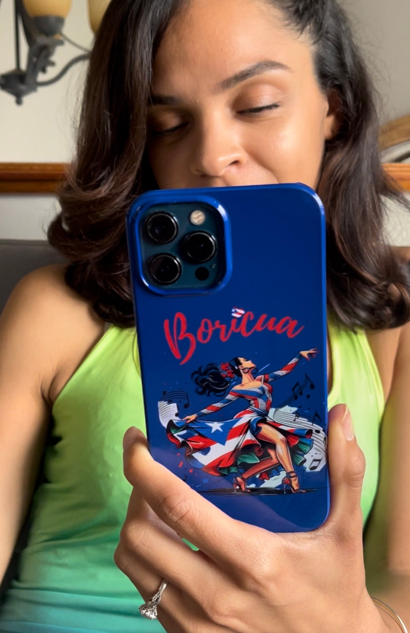Boricua Puerto Rico Flag π΅π·π₯ Blue Slim Phone Cases -Weeeepa!, Puertoriquena