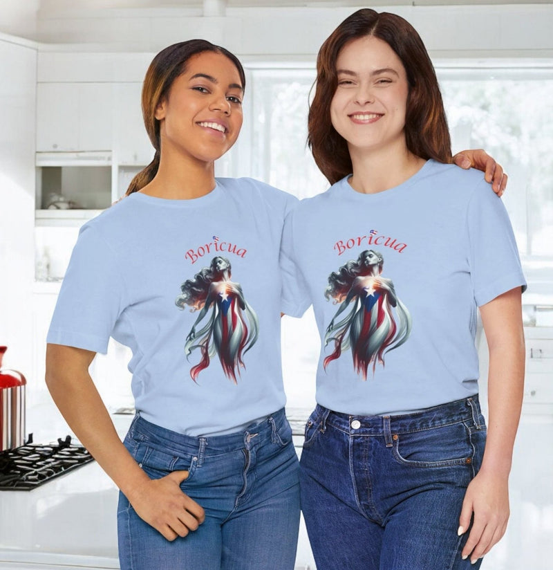 Boricua Jersey Short Sleeve Tee - Puerto Rico Flag, Latina, Borinquen, Soy Puertorriqueña, Orgullosa Boricua