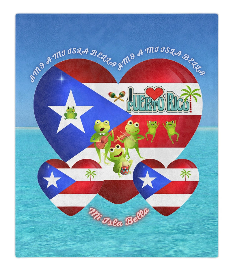 I Love Puerto Rico WEEEEEPA!, Amo A Mi Isla Bella, light blanket- PUERTO RICO, Boricua