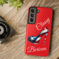 Galaxy Tough Red Phone Case Classy Boricua Stiletto  - Puerto Rico Flag 🇵🇷🥁  -Weeeepa!