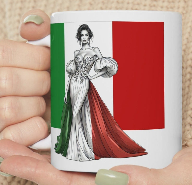 Italian Princess Mug 11oz - Italian Flag Mug