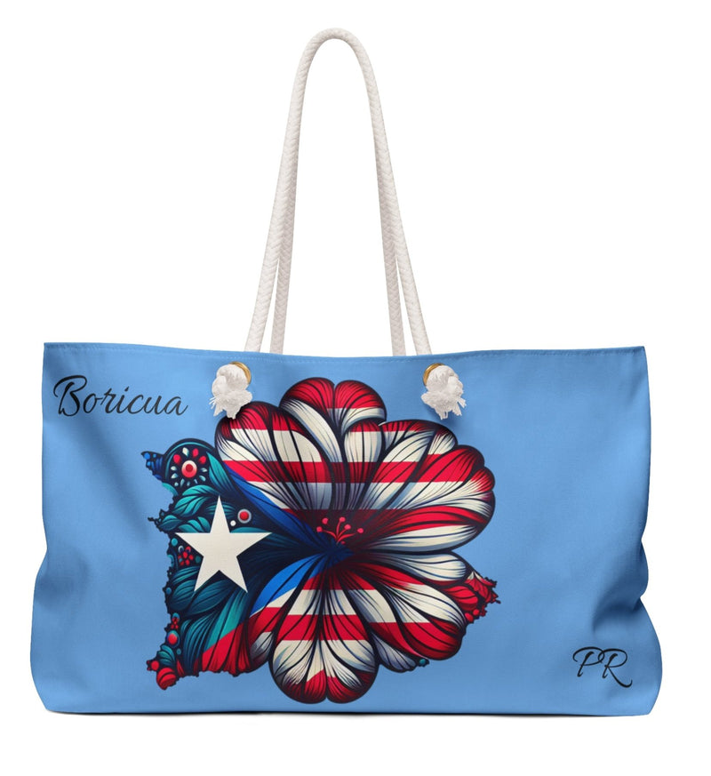 Puerto Rico Boricua 🇵🇷 Oversized Weekender Bag -Bolsa Grande, Puerto Rico Flag, Beach Bag, Latina Bag, Latino Bag, Bolsa para la playa, bulto para viaje. Boricua.