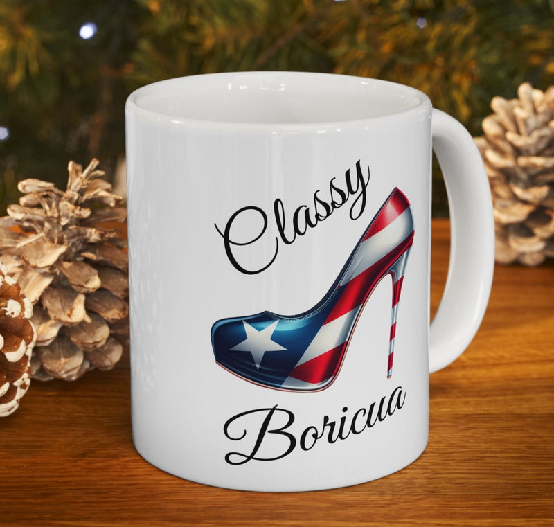 Stiletto Mug - Puerto Rico Flag Classy Boricua - 11oz