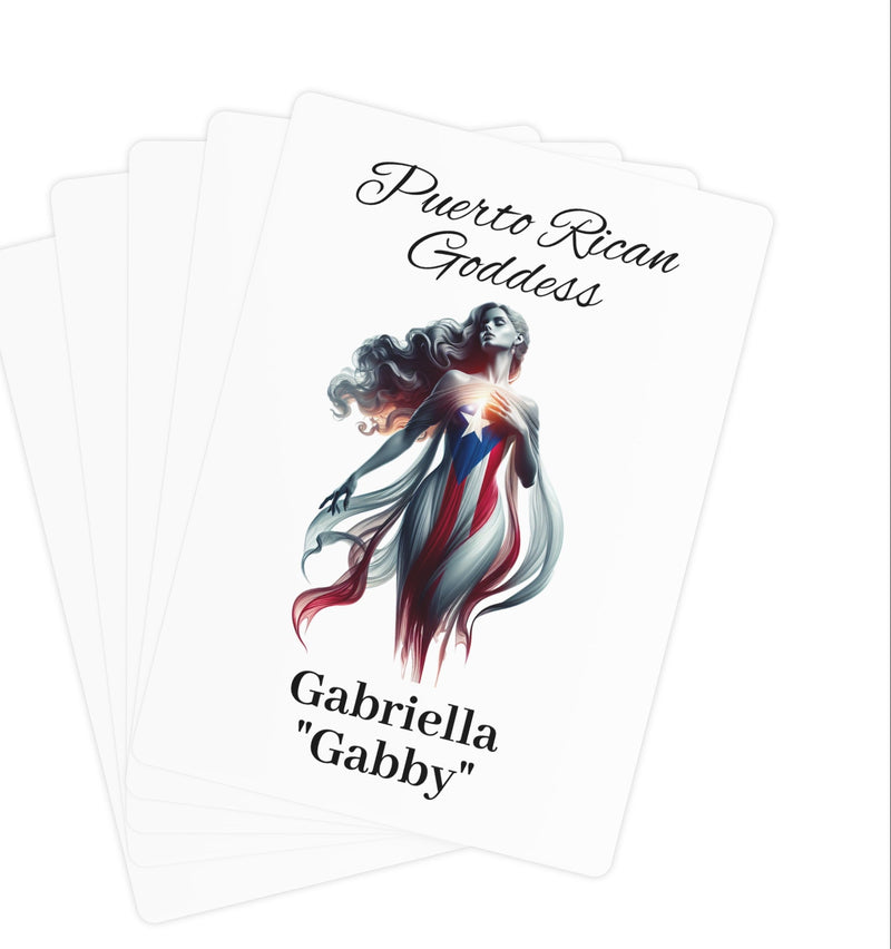 Personalized 'Puerto Rican Goddess' Poker Cards.