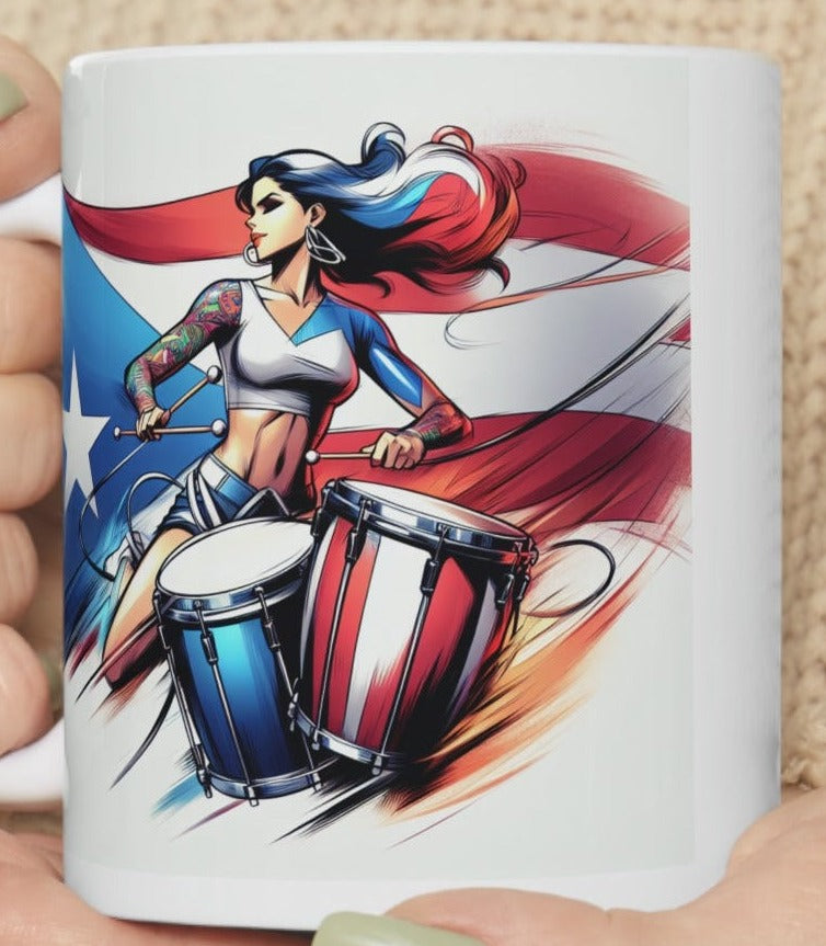 Puerto Rico Mug - Boricua to the Core!"WEEEEEPA"!, Borinqueña, Boricua Mug.