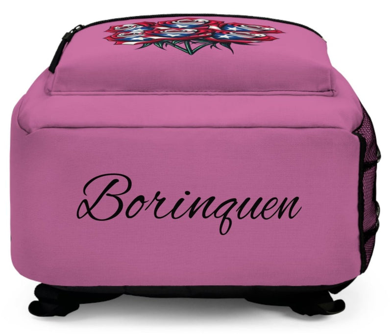 Puertorriqueña 🇵🇷 Roses Backpack - Boricua, Latino, Latina, Borinquen, Soy Puertorriqueña/Puertorriqueño, Puerto Rico Flag, Orgullo Puertorriqueño