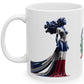 DOMINICAN BACHATA QUEEN Mug 11oz - DOMINICAN FLAG, Bachata, DOMINICAN WOMAN, BACHATA DANCE,