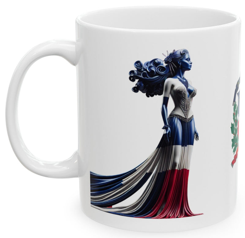 DOMINICAN BACHATA QUEEN Mug 11oz - DOMINICAN FLAG, Bachata, DOMINICAN WOMAN, BACHATA DANCE,