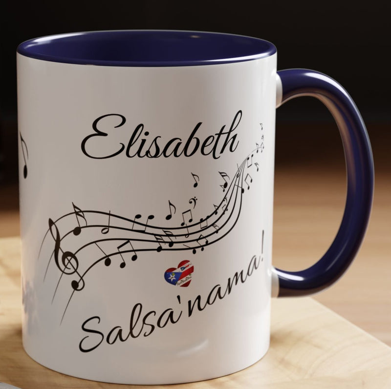 Personalized Salsa' Nama Puerto Rican Accent Coffee Mug (11, 15oz)