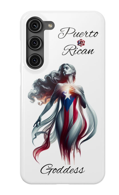 Galaxy Puerto Rican Goddess White  Slim Cases - Puerto Rico Flag 🇵🇷🥁 - Weeeepa!