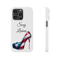 Puerto Rico Flag Sexy Latina Stiletto White Slim Phone Cases - Rico Flag 🇵🇷🥁  -Weeeepa!, Puertoriquena