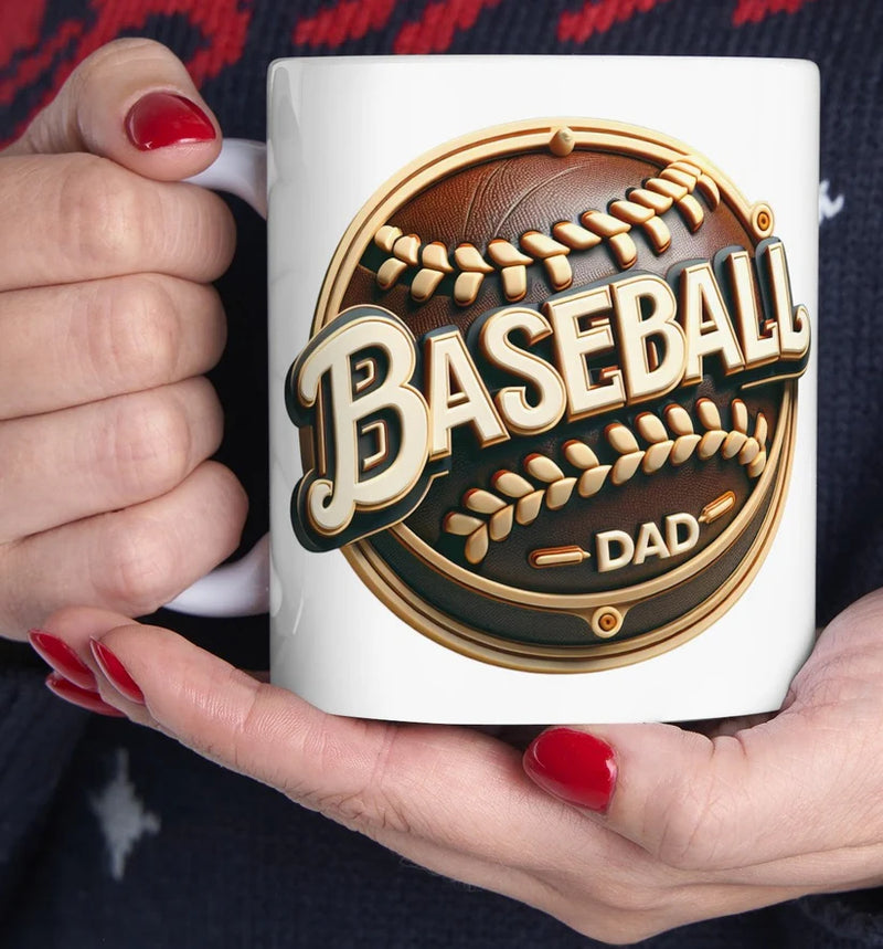 BASEBALL DAD Mug 11oz - "Home Run Dad: The Ultimate Baseball Dad Mug"