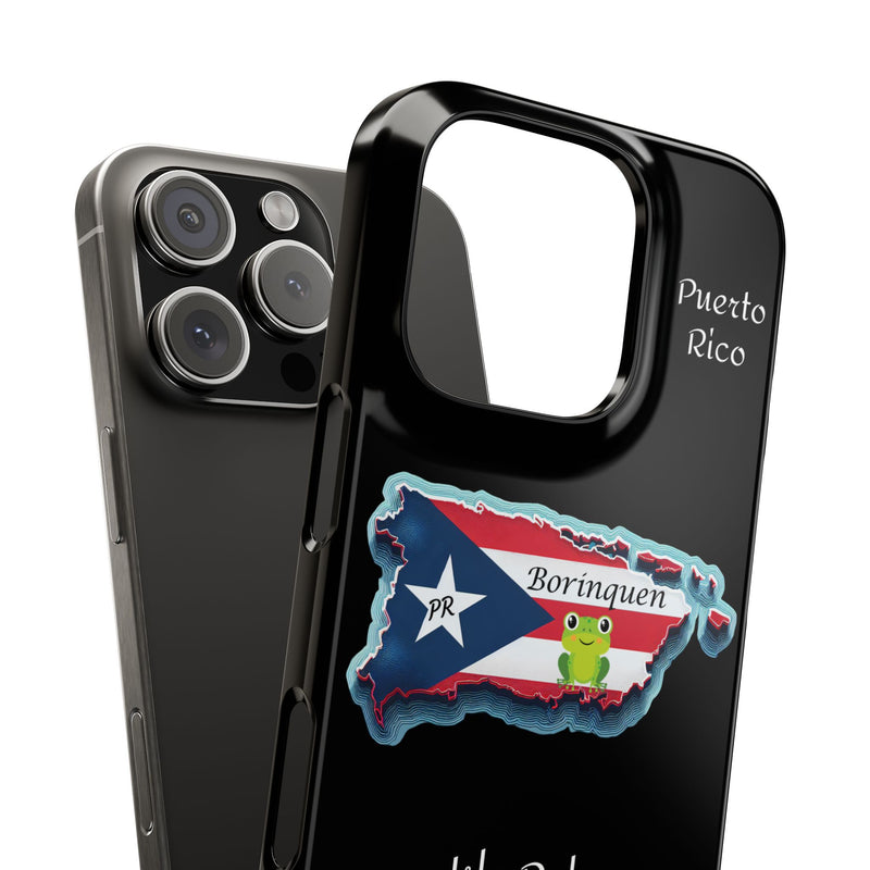 Personalized iPhone Puerto Rican Flag - Black Slim Cases - Rico Flag 🇵🇷🥁  -Weeeepa!, Puertoriquena