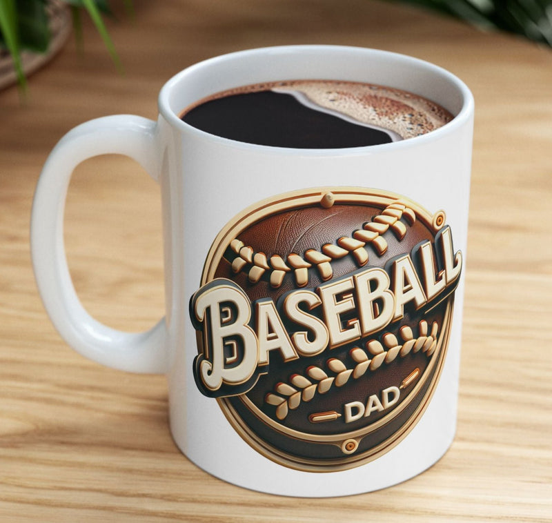 Personalized BASEBALL DAD Mug 11oz - The Ultimate Baseball Dad Mug