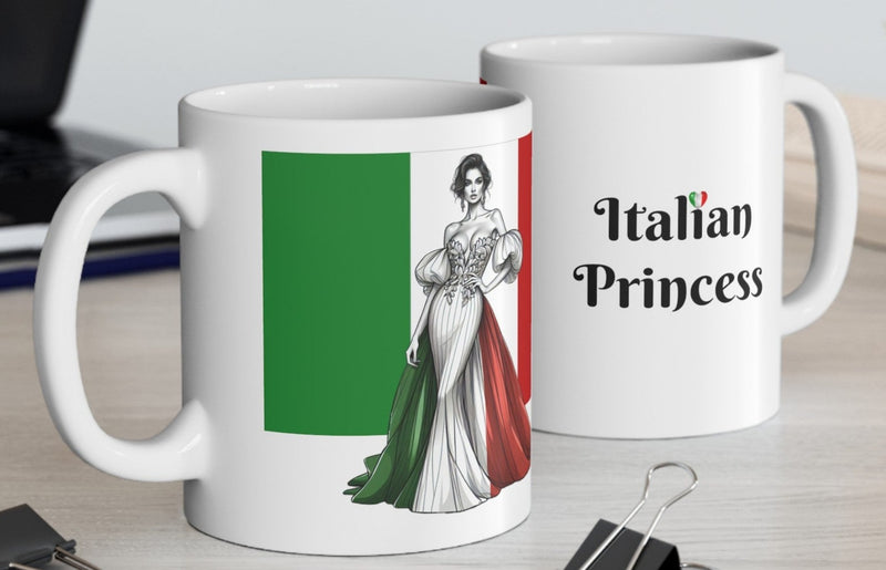 Italian Princess Mug 11oz - Italian Flag Mug