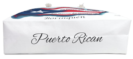 Puerto Rico 🇵🇷 Flag Map Oversized Tote Bag 1-Bolsa Grande, Puerto Rico Flag, Beach Bag, Latina Bag, Latino Bag, Bolsa para la playa, bulto para viaje. Boricua.