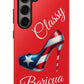 Galaxy Tough Red Phone Case Classy Boricua Stiletto  - Puerto Rico Flag 🇵🇷🥁  -Weeeepa!