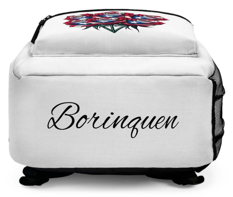 Puertorriqueña 🇵🇷 Roses Backpack - Boricua, Latino, Latina, Borinquen, Soy Puertorriqueña/Puertorriqueño, Puerto Rico Flag, Orgullo Puertorriqueño