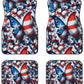 Puerto Rico Flag🇵🇷 Butterfly Flag Car Floor Mats,  (Set of 4)