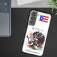 Galaxy "Lo Mio Es Salsa'nama" White Slim Cases - Puerto Rico Flag 🇵🇷🥁 - Weeeepa!