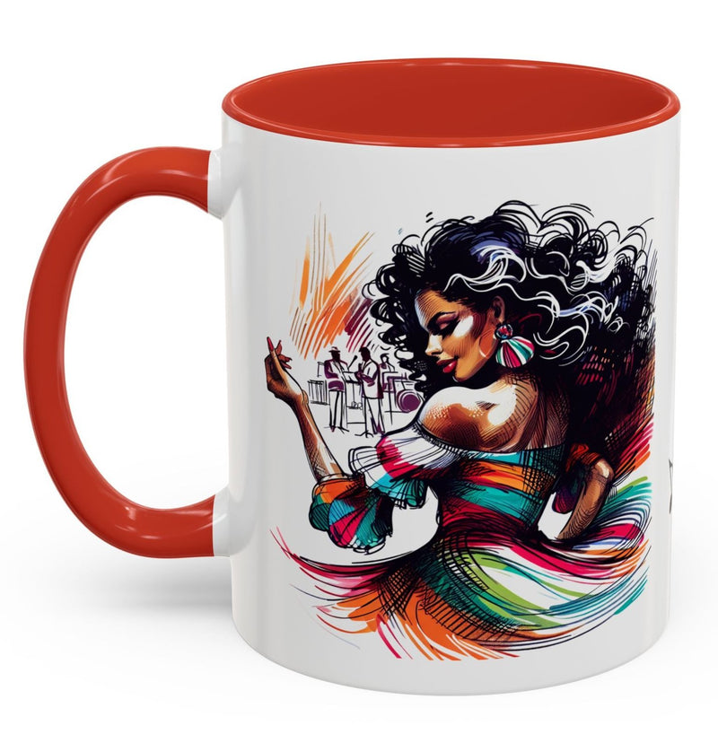 "Lo Mio Es Salsa' Nama" Puerto Rican  🇵🇷🥁 Coffee Mug (11oz) - Boricua, Mulata,Latina, Salsa Dancer,