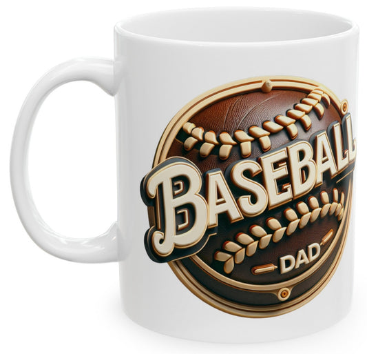 BASEBALL DAD Mug 11oz - "Home Run Dad: The Ultimate Baseball Dad Mug"