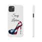 Puerto Rico Flag Sexy Latina Stiletto White Slim Phone Cases - Rico Flag 🇵🇷🥁  -Weeeepa!, Puertoriquena