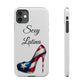 Puerto Rico Flag Sexy Latina Stiletto White Slim Phone Cases - Rico Flag 🇵🇷🥁  -Weeeepa!, Puertoriquena