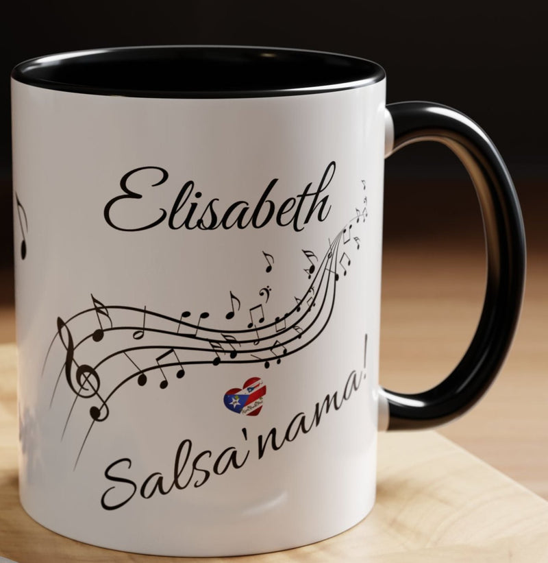 Personalized Salsa' Nama Puerto Rican Accent Coffee Mug (11, 15oz)