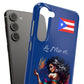 Galaxy "Lo Mio Es Salsa'nama" Blue Slim Cases - Puerto Rico Flag 🇵🇷🥁 - Weeeepa!