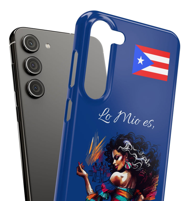 Galaxy "Lo Mio Es Salsa'nama" Blue Slim Cases - Puerto Rico Flag 🇵🇷🥁 - Weeeepa!