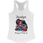 Puerto Rican Woman Mechanic Personalized Racerback Tank Top