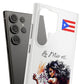 Galaxy "Lo Mio Es Salsa'nama" White Slim Cases - Puerto Rico Flag 🇵🇷🥁 - Weeeepa!