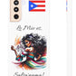 Galaxy "Lo Mio Es Salsa'nama" White Slim Cases - Puerto Rico Flag 🇵🇷🥁 - Weeeepa!