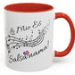 "Lo Mio Es Salsa' Nama" Puerto Rican  🇵🇷🥁 Coffee Mug (11oz) - Boricua, Mulata,Latina, Salsa Dancer,