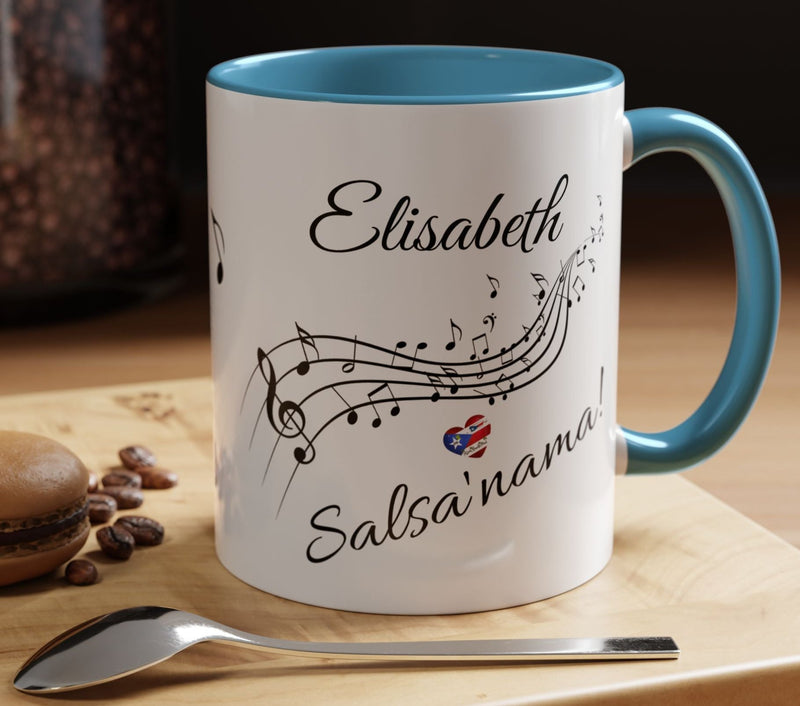 Personalized Salsa' Nama Puerto Rican Accent Coffee Mug (11, 15oz)