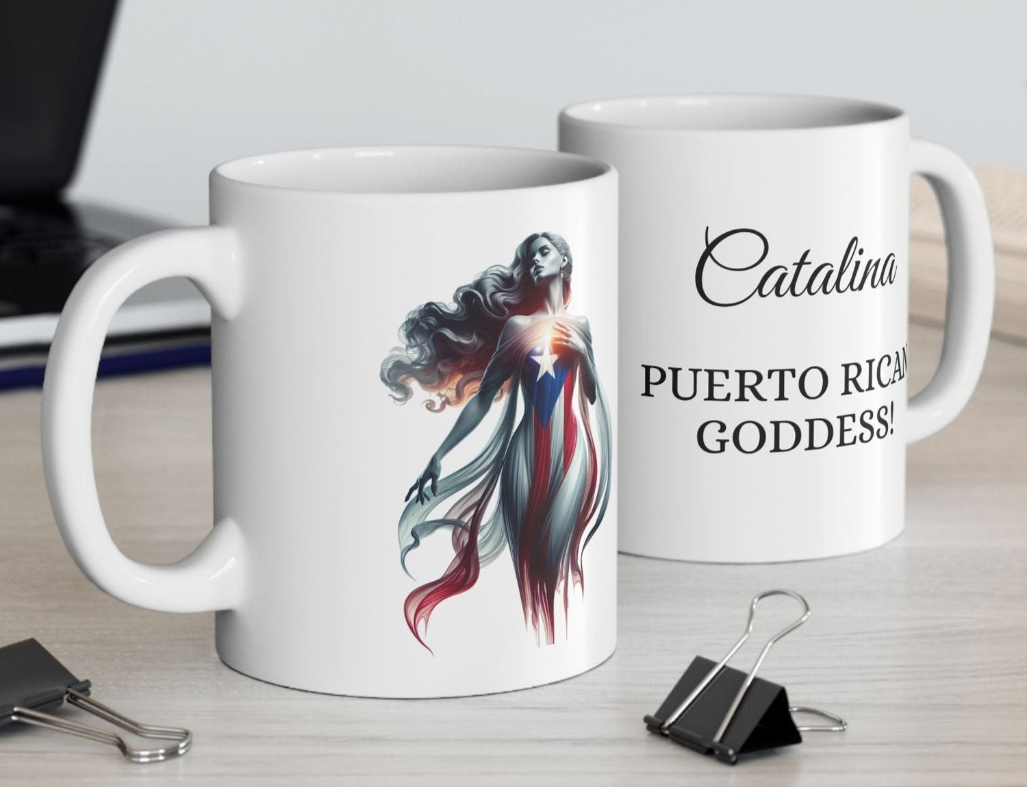 Personalized Puerto Rican Goddess Mug 11oz - Puerto Rico flag